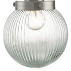 Tamara Wall Light Satin Nickel Ribbed Glass<br>Satin Nickel