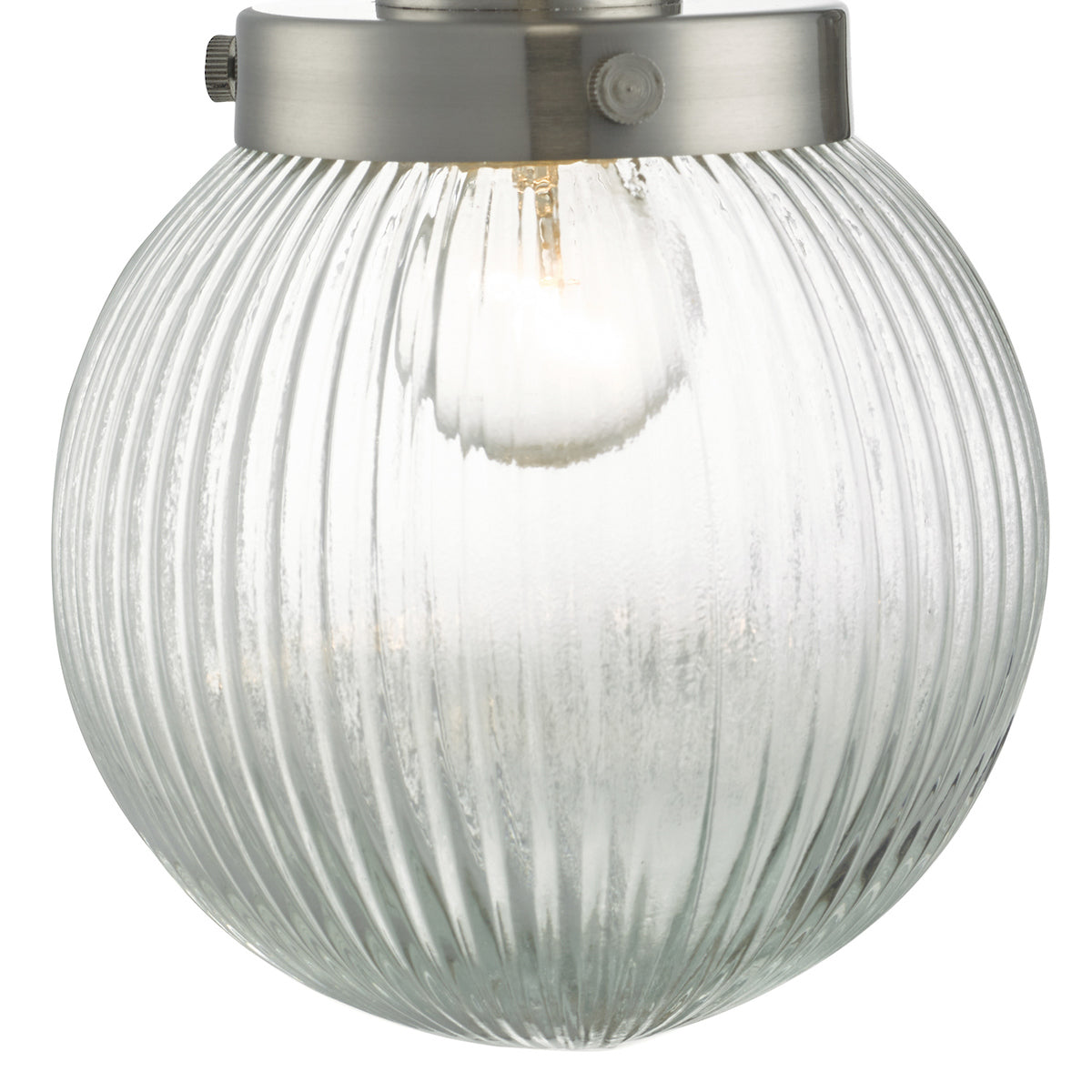 Tamara Wall Light Satin Nickel Ribbed Glass<br>Satin Nickel