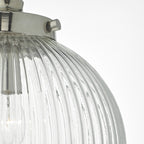 Tamara Wall Light Satin Nickel Ribbed Glass<br>Satin Nickel