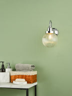 Tamara Bathroom Wall Light Polished Chrome Ribbed Glass IP44<br>Polished Chrome
