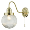 Tamara Wall Light Antique Brass Ribbed Glass<br>Antique Brass