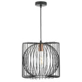 Taplow Pendant Black & Copper<br>Matt Black