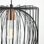 Taplow Pendant Black & Copper<br>Matt Black