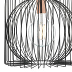 Taplow Pendant Black & Copper<br>Matt Black