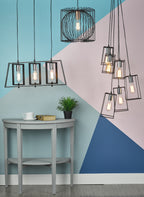 Taplow Pendant Black & Copper<br>Matt Black