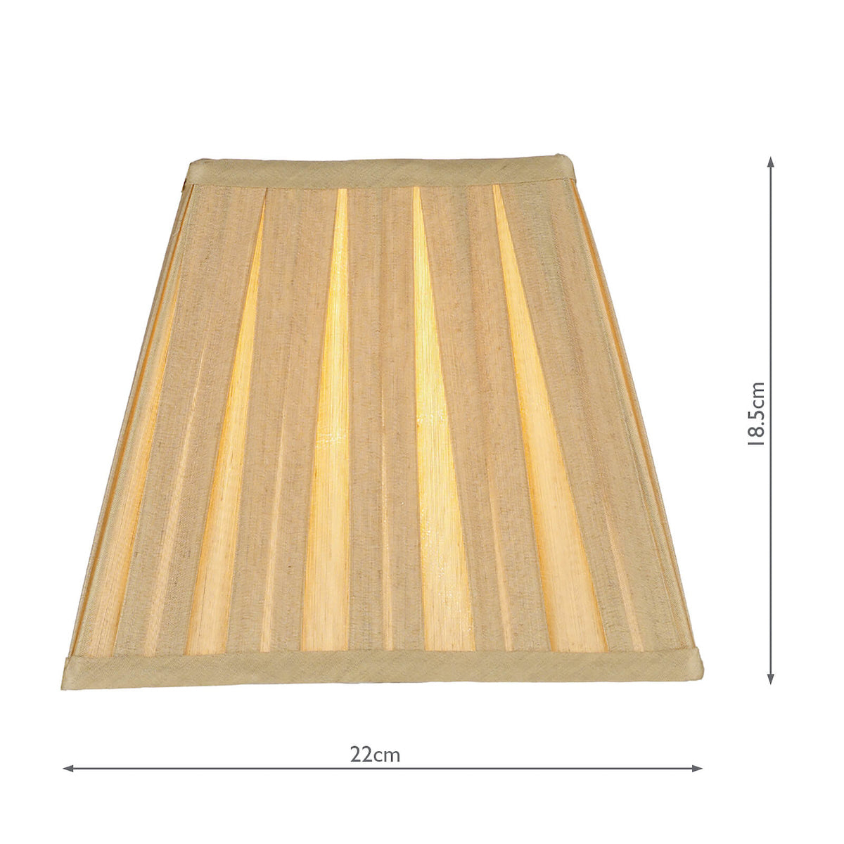 Taylor Gold Faux Silk Tapered Square Shade 22cm<br>Gold