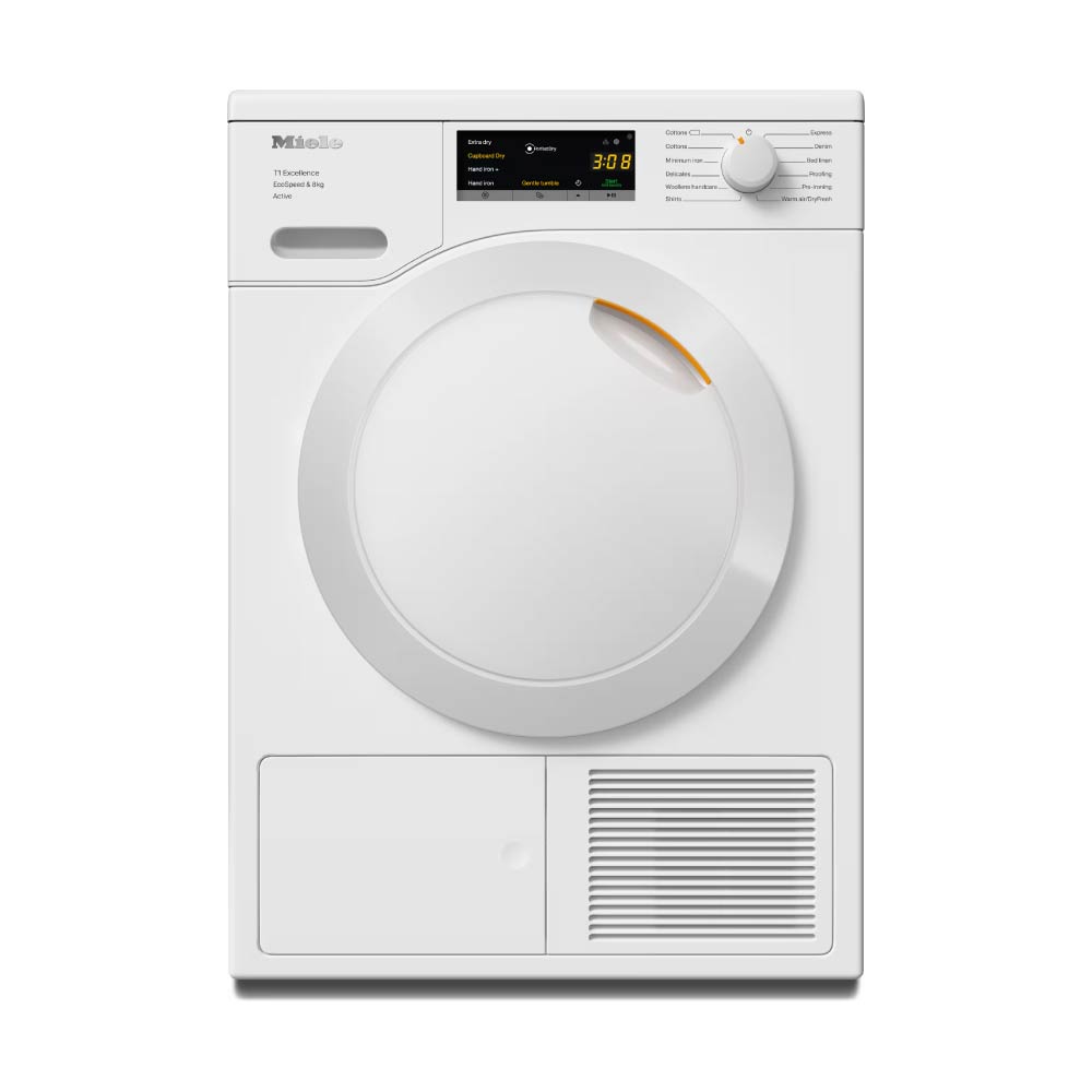 Miele TEA525WP Active 8kg Heat Pump Tumble Dryer - Lotus White