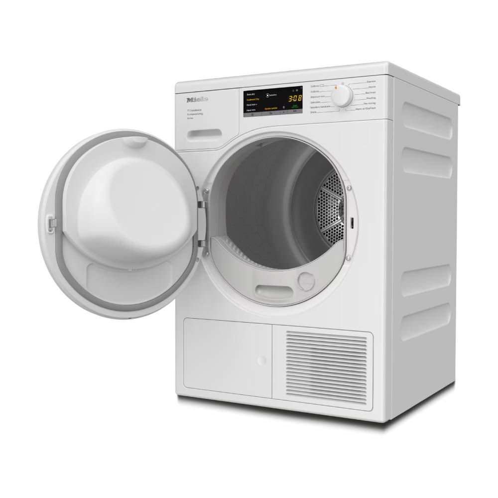 Miele TEA525WP Active 8kg Heat Pump Tumble Dryer - Lotus White