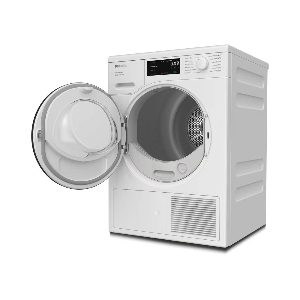 Miele TEC645WP EcoSpeed 8kg Heat Pump Tumble Dryer - Lotus White