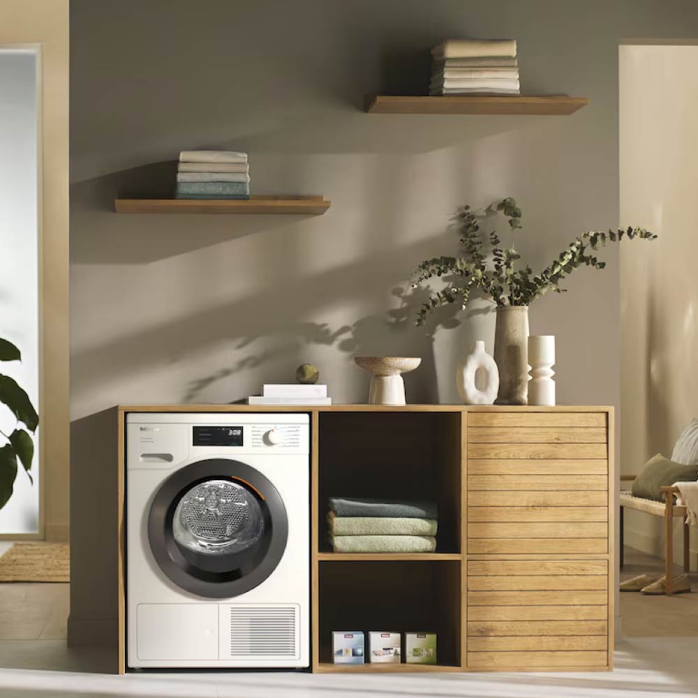 Miele TEC645WP EcoSpeed 8kg Heat Pump Tumble Dryer - Lotus White