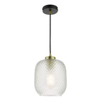 Tehya Pendant Matt Black Textured Glass<br>Matt Black