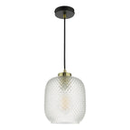 Tehya Pendant Matt Black Textured Glass<br>Matt Black