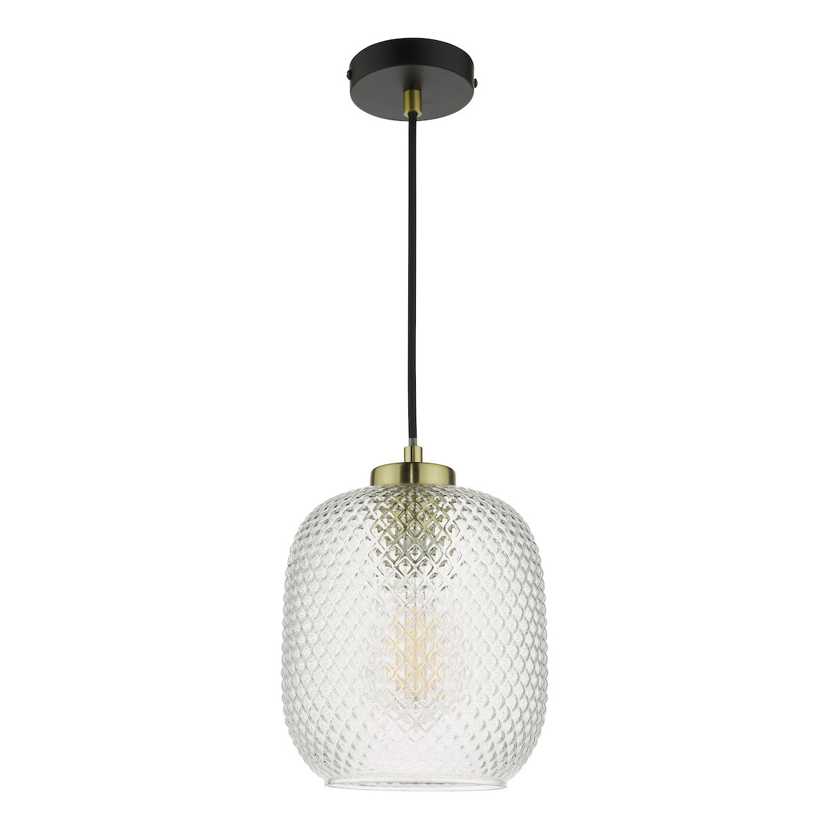Tehya Pendant Matt Black Textured Glass<br>Matt Black