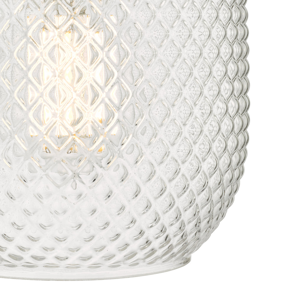 Tehya Pendant Matt Black Textured Glass<br>Matt Black