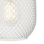 Tehya Pendant Matt Black Textured Glass<br>Matt Black