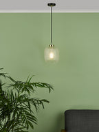 Tehya Pendant Matt Black Textured Glass<br>Matt Black