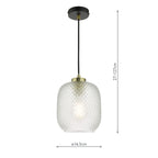 Tehya Pendant Matt Black Textured Glass<br>Matt Black