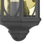 Tenby Outdoor Wall Light Black Glass IP43<br>Matt Black