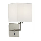 Tibet Wall Bracket Satin Chrome complete with Shade <br>Satin Chrome