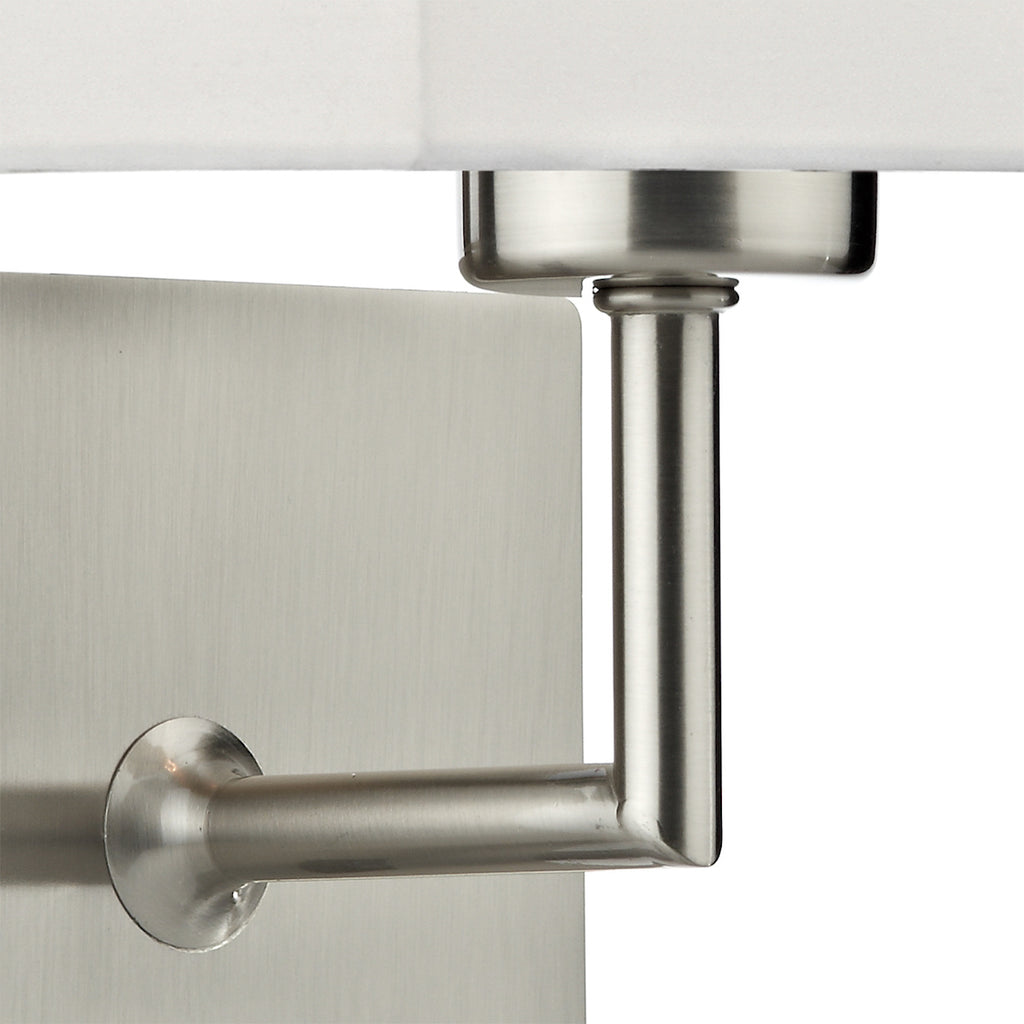 Tibet Wall Bracket Satin Chrome complete with Shade <br>Satin Chrome