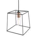 Tower 1 Light Single Pendant Matt Black CopperMatt Black