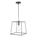 Tower 1 Light Single Pendant Matt Black Polished Chrome<br>Matt Black