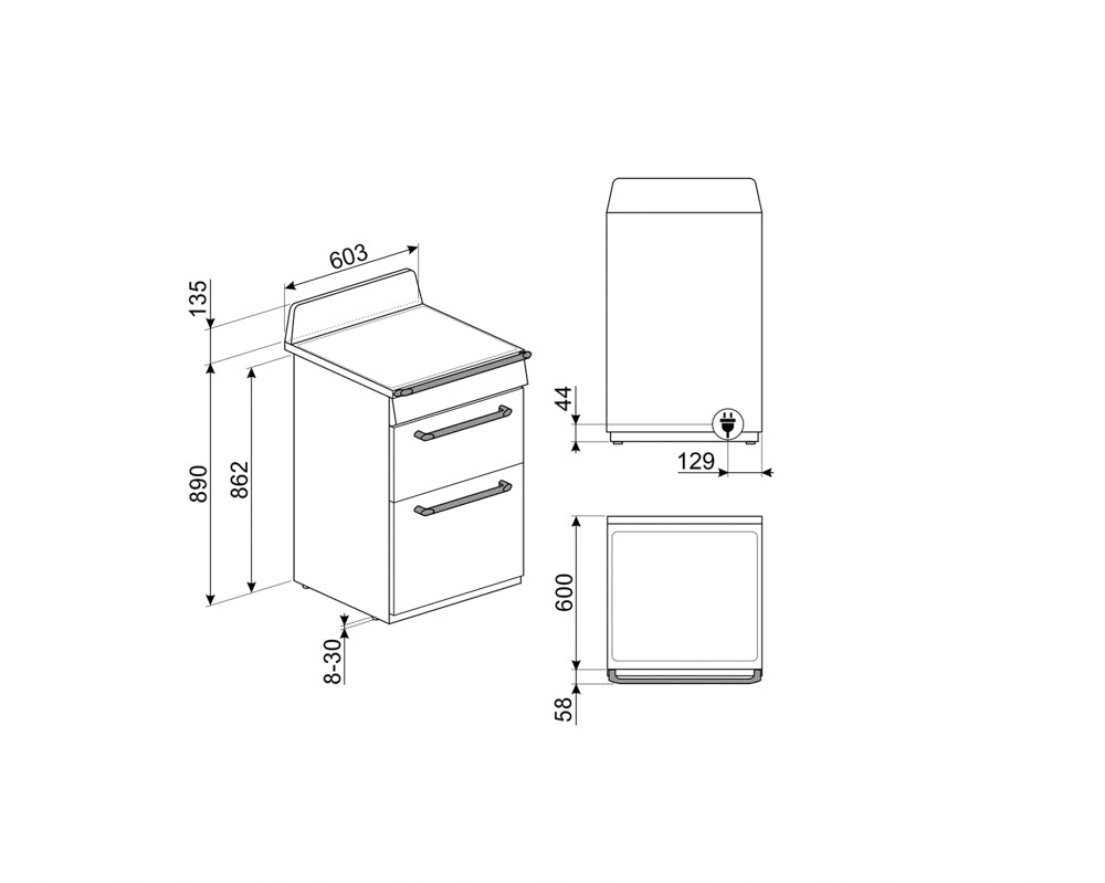 Smeg TR62I Victoria Electric Range Cooker