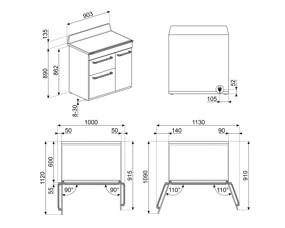 Smeg TR93I Victoria Electric Range Cooker