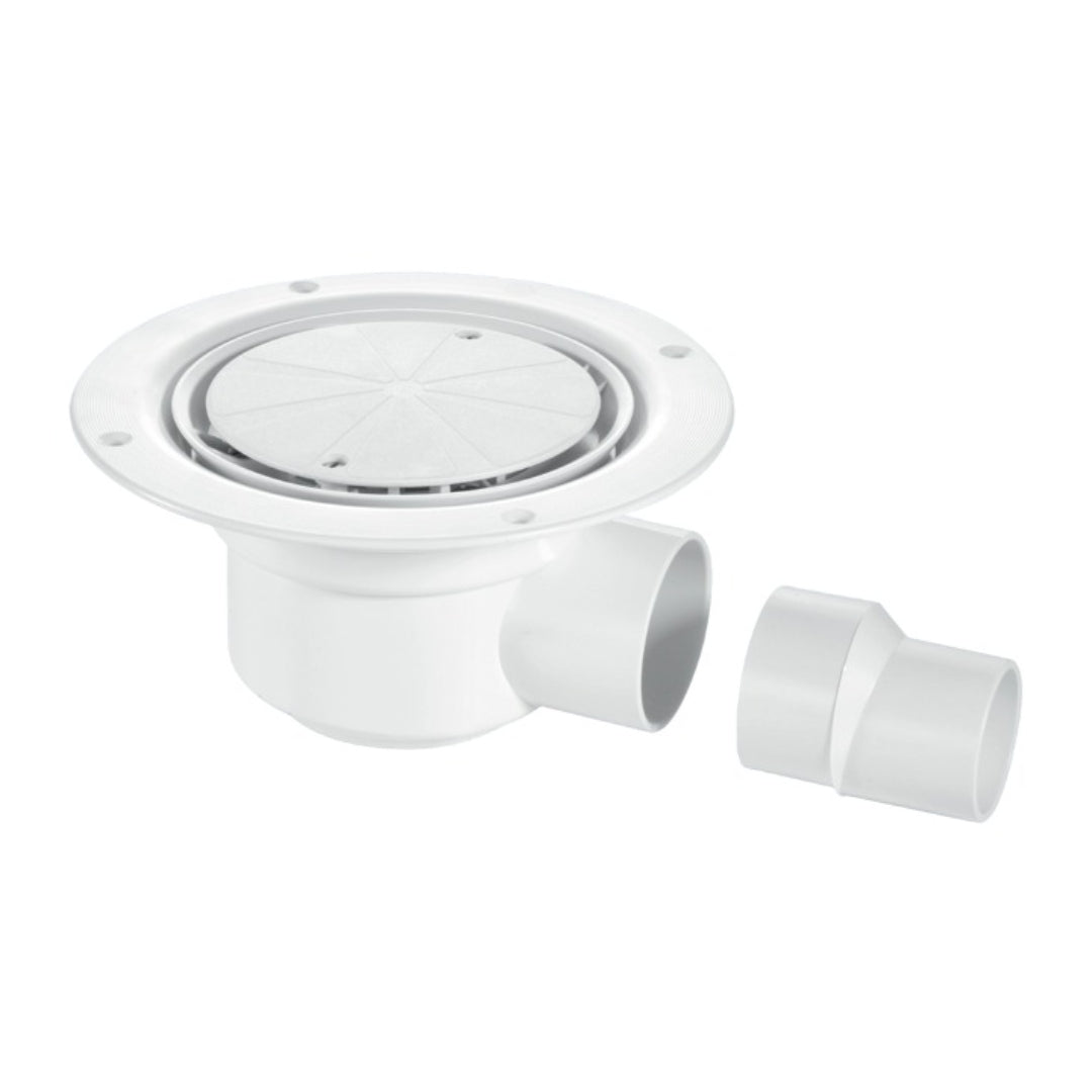 McAlpine 50mm Water Seal Gully with Horizontal Outlet - White