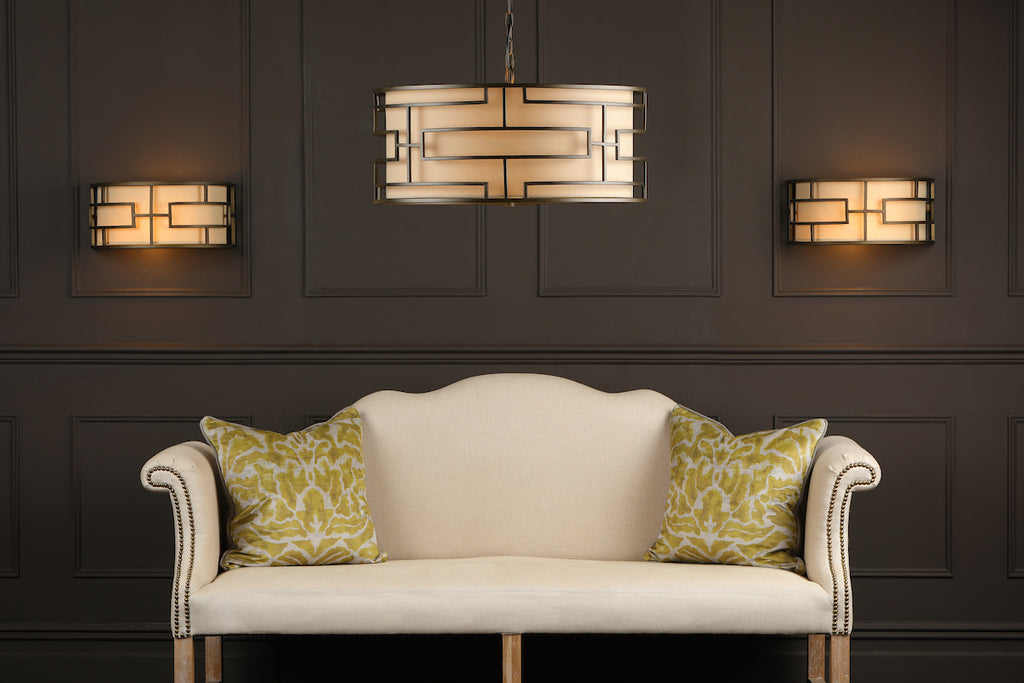 Tumola 2 Light Wall Light Bronze With Shade <br>Brushed Bronze