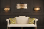 Tumola 2 Light Wall Light Bronze With Shade <br>Brushed Bronze