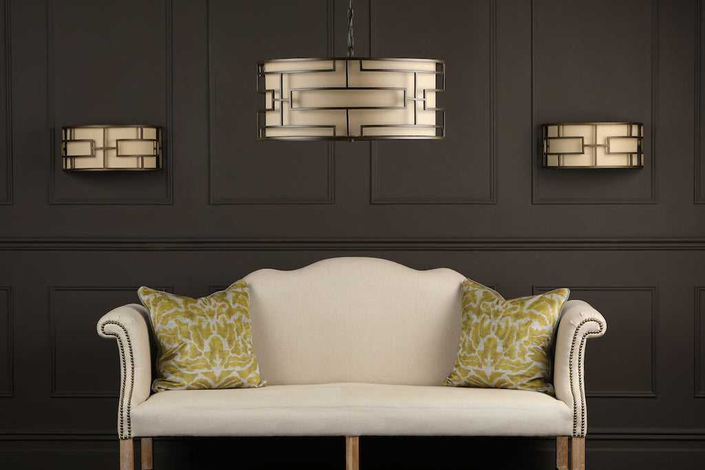 Tumola 2 Light Wall Light Bronze With Shade <br>Brushed Bronze