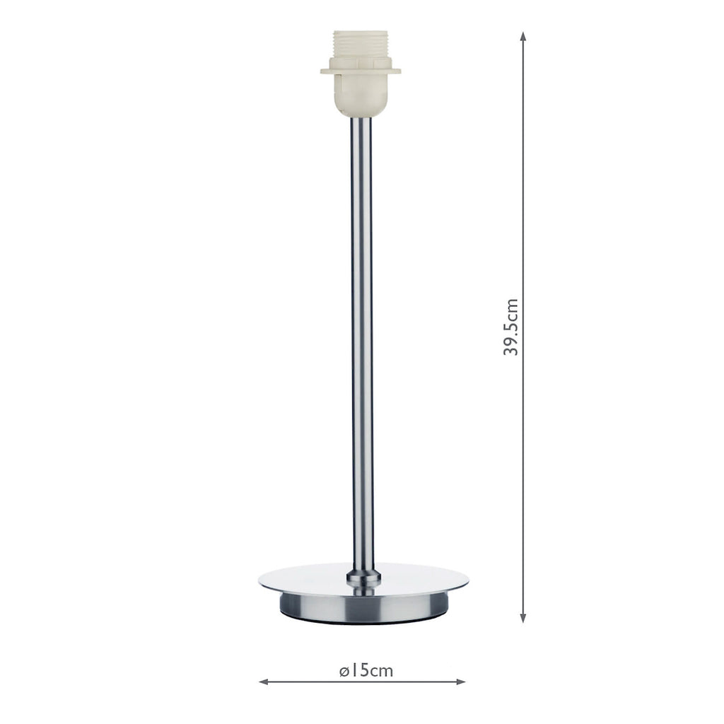 Tuscan Table Lamp Satin Chrome Base Only<br>Satin Chrome