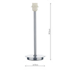 Tuscan Table Lamp Satin Chrome Base Only<br>Satin Chrome