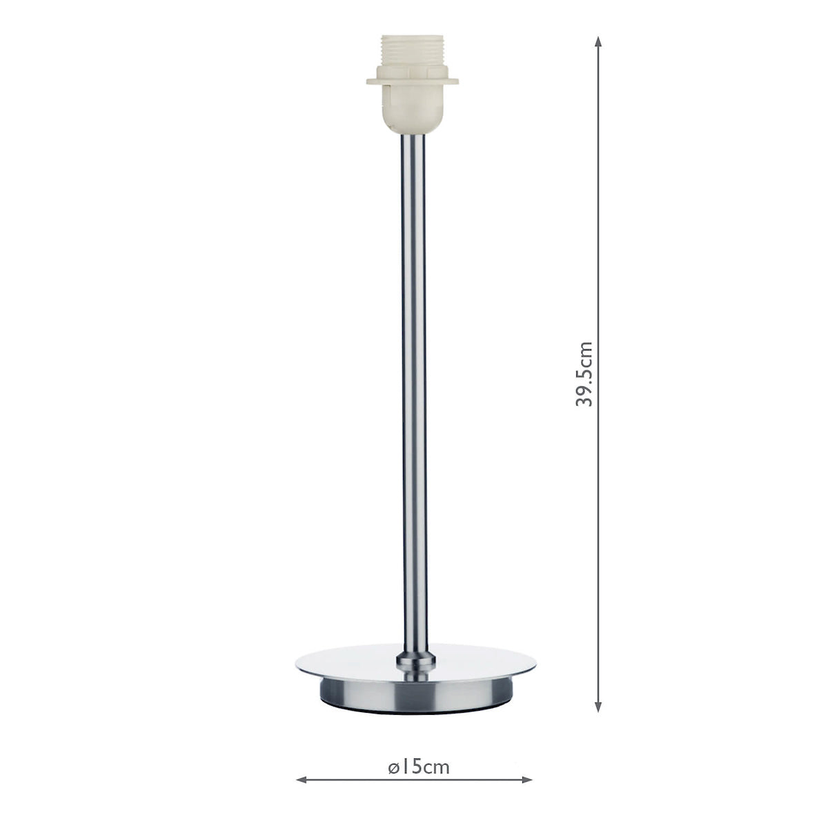 Tuscan Table Lamp Satin Chrome Base Only<br>Satin Chrome
