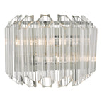 Tuvalu 2 Light Wall Light Glass & Polished Chrome<br>Glass