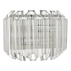 Tuvalu 2 Light Wall Light Glass & Polished Chrome<br>Glass