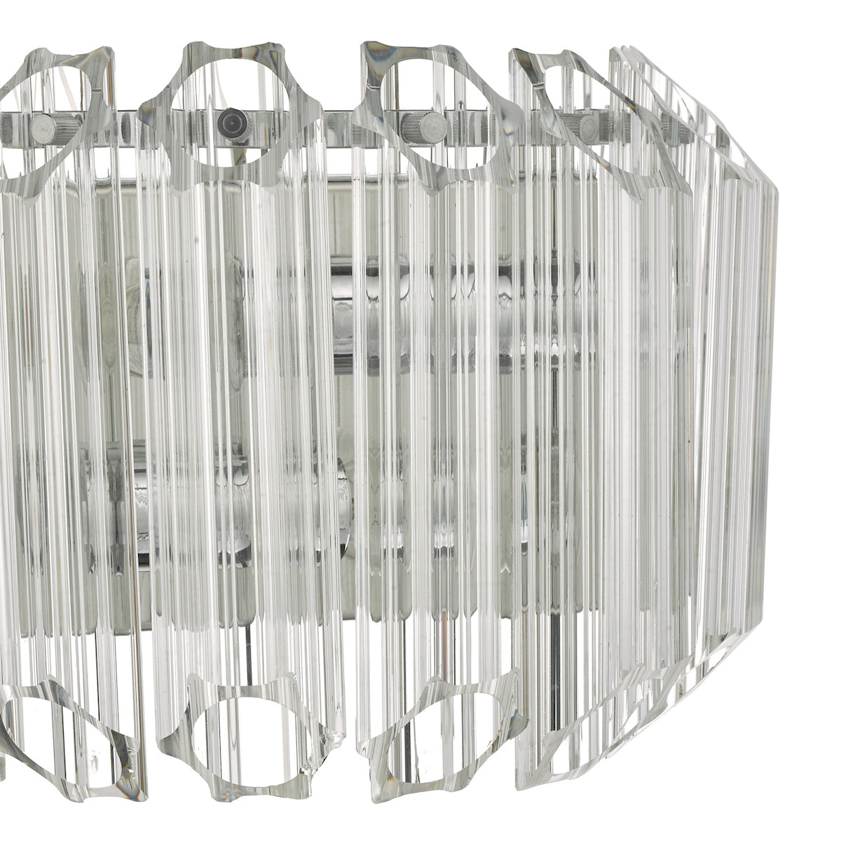 Tuvalu 2 Light Wall Light Glass & Polished Chrome<br>Glass