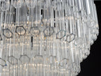 Tuvalu 4 Tier 9 Light Chandelier Crystal & Polished Chrome<br>Moulded Glass