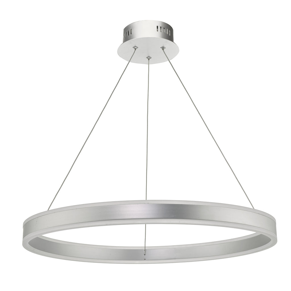 Tybalt Pendant Silver & Acrylic LED<br>Satin Silver