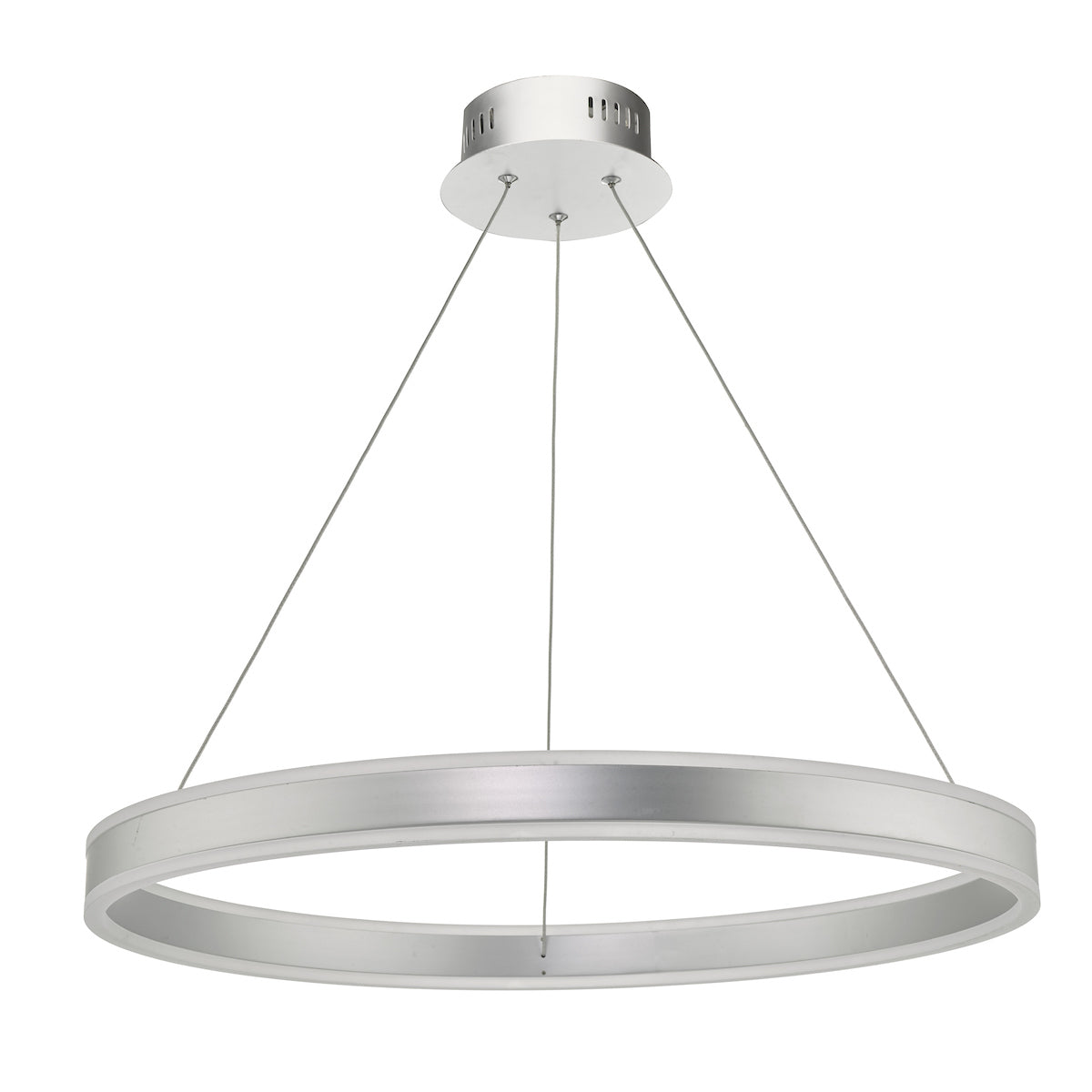 Tybalt Pendant Silver & Acrylic LED<br>Satin Silver