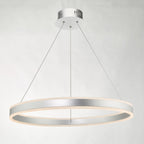 Tybalt Pendant Silver & Acrylic LED<br>Satin Silver