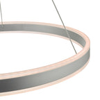 Tybalt Pendant Silver & Acrylic LED<br>Satin Silver