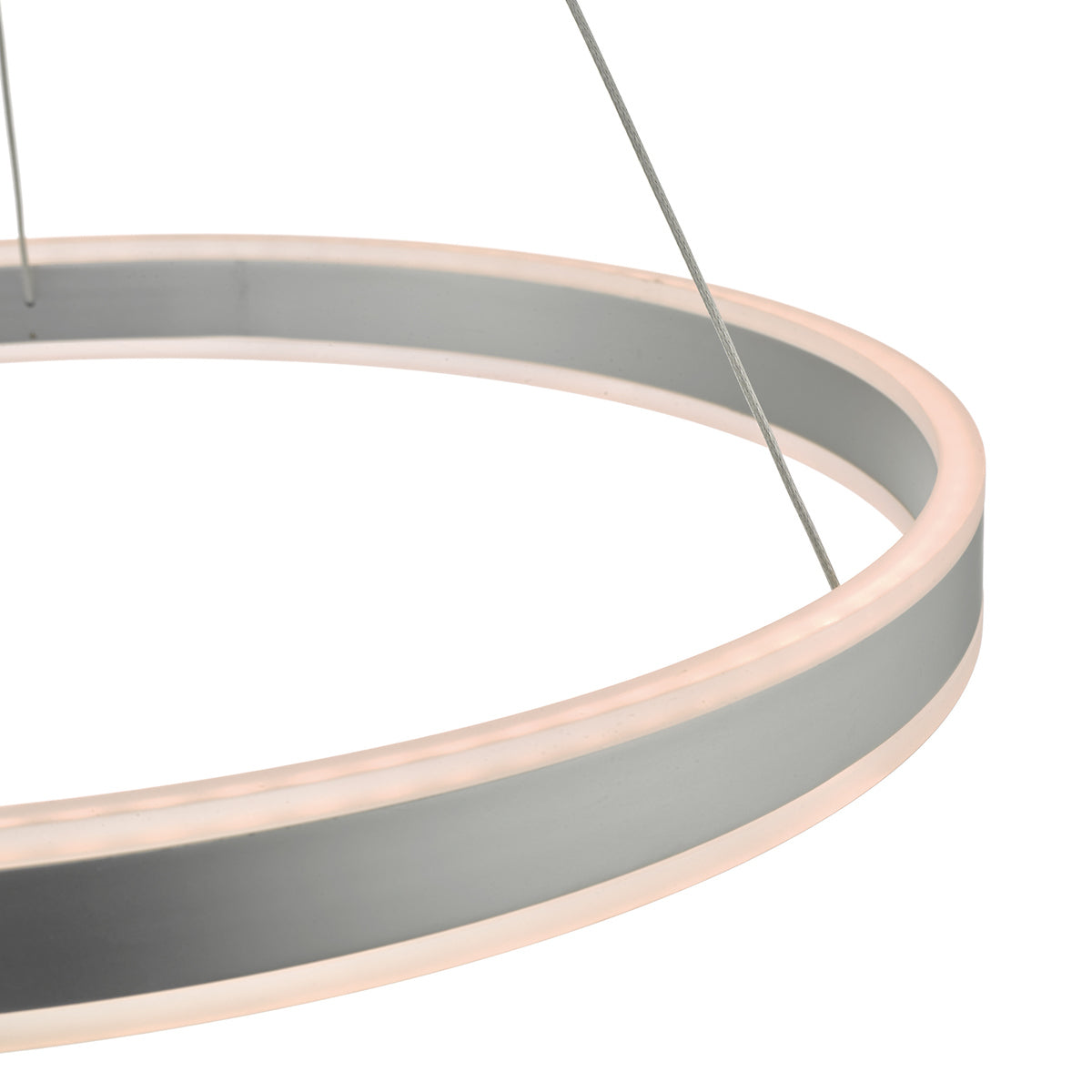 Tybalt Pendant Silver & Acrylic LED<br>Satin Silver