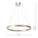 Tybalt Pendant Silver & Acrylic LED<br>Satin Silver