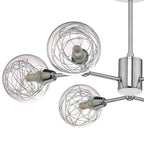 Tyka 6 Light Semi Flush Polished Chrome & Glass<br>Polished Chrome
