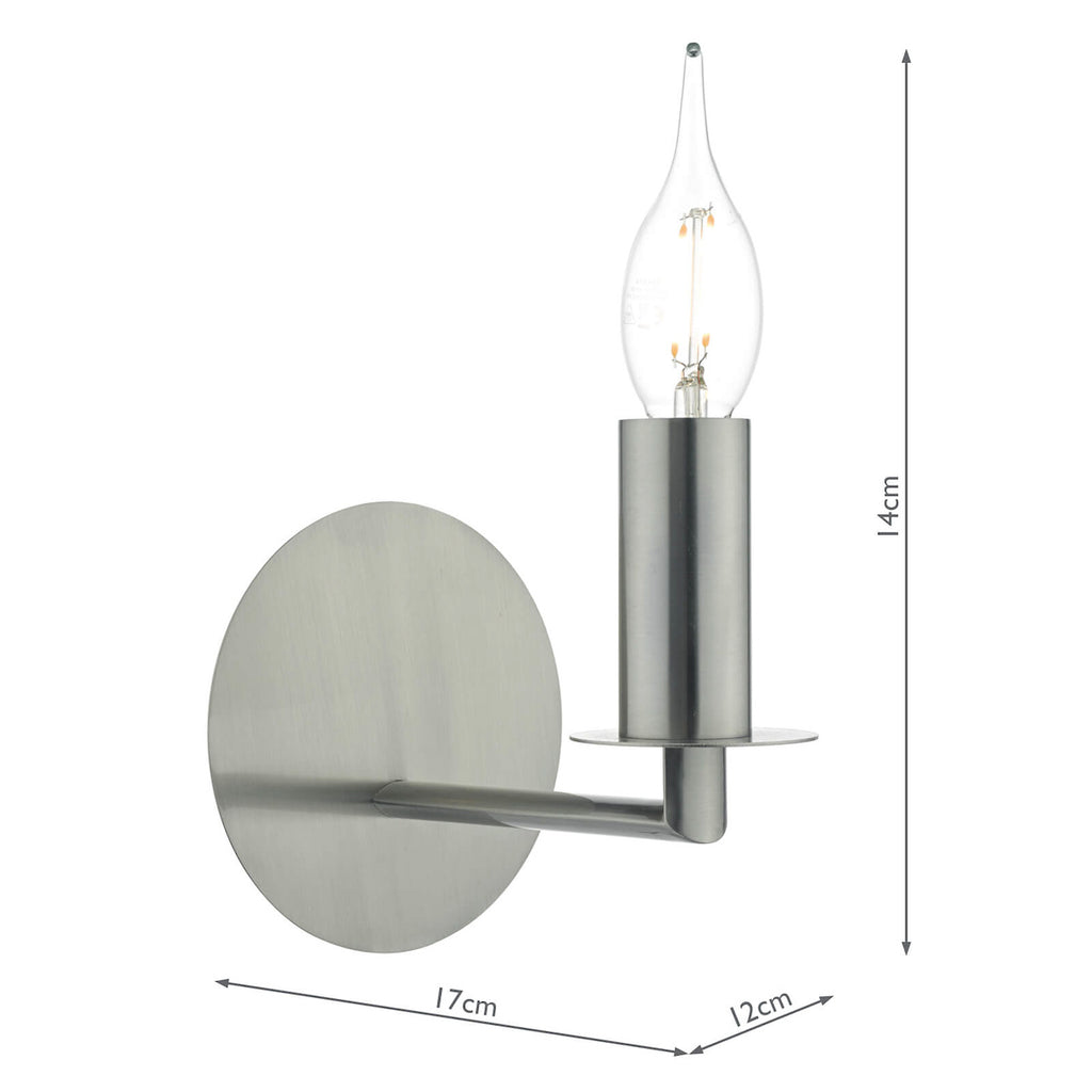 Tyler Wall Light Satin Nickel Fitting Only<br>Satin Nickel