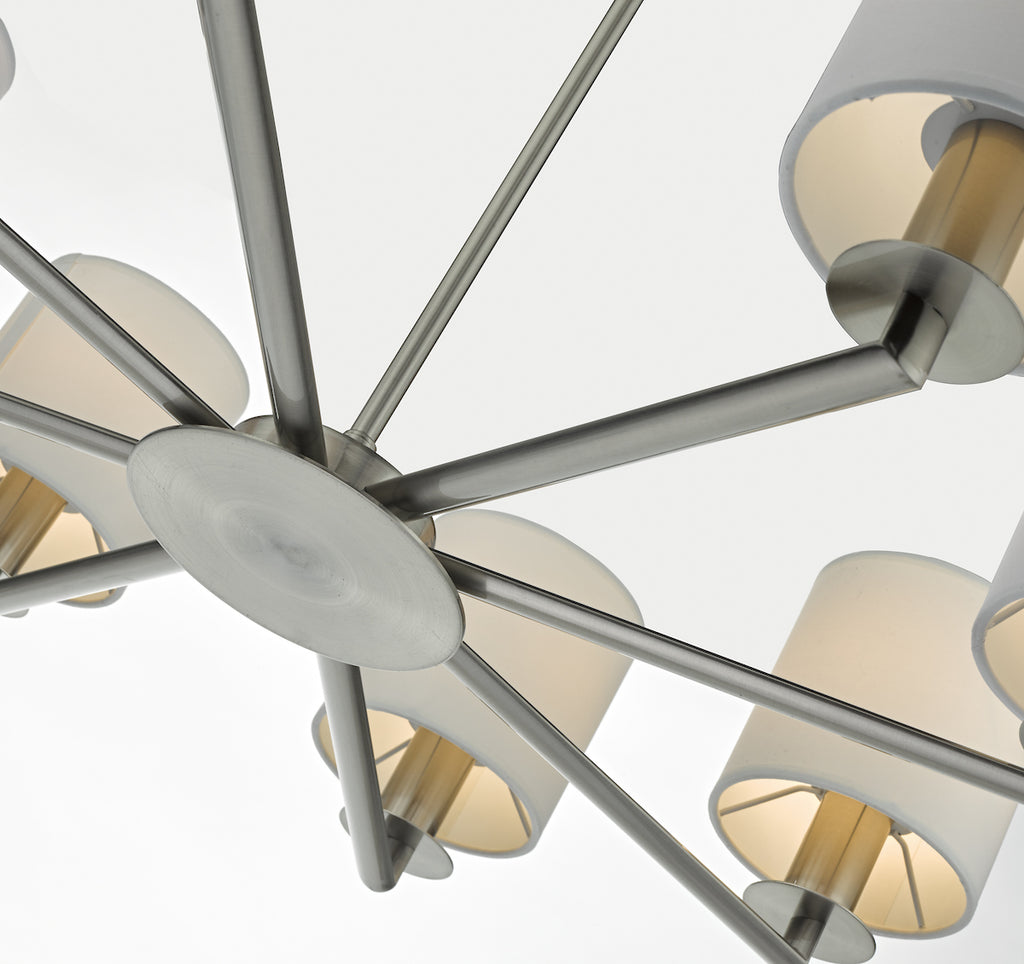 Tyler 8 Light Pendant Satin Nickel Fitting Only<br>Satin Nickel