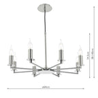Tyler 8 Light Pendant Satin Nickel Fitting Only<br>Satin Nickel