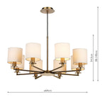 Tyler 8 Light Pendant Bronze Fitting Only<br>Antique Bronze